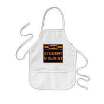 Violinista del estudiante delantal
