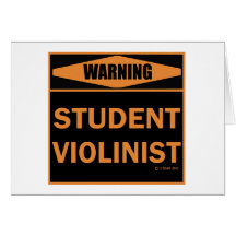 Violinista del estudiante tarjeta