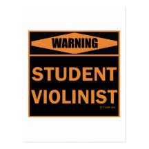Violinista del estudiante tarjetas postales