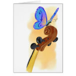 Violoncelo de la mariposa felicitación