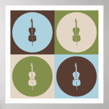 Violoncelo del arte pop posters
