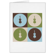 Violoncelo del arte pop tarjetón