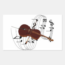 Violoncelo Rectangular Pegatinas