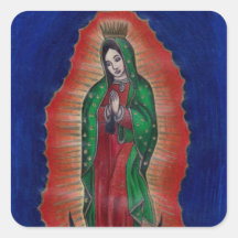 Virgen de Guadalupe Pegatinas Cuadradas