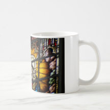 Virgen María y Jesús del vitral Taza