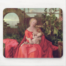 Virgen y niño "Madonna con el iris", 1508 Tapete De Ratones