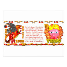 Virgo llevado dragón de la tierra tarjeta postal