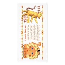 Virgo llevado zodiaco del tigre de madera de Valxa Tarjeta Fotográfica