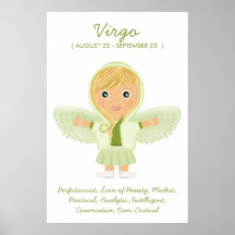 Virgo - poster del horóscopo del chica