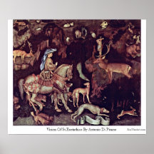 Vision de St. Eustathius de Antonio Di Pisano Impresiones