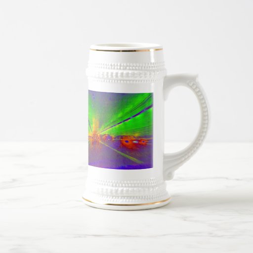 visión de túnel con café express tazas de café