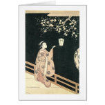 Visión del flor del ciruelo, Harunobu, 1760s Tarjetón