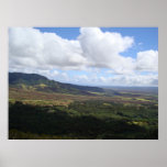 Visión desde arriba de una montaña poster