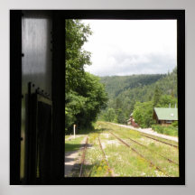 Visión desde la puerta de malla poster