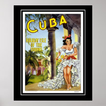 Visita Cuba del viaje de los posters del vintage d