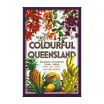 Visita Queensland colorido - L Impresión En Lona Estirada