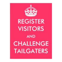 Visitantes del registro y cartel de Tailgaters del posters