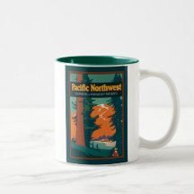 Visite el noroeste pacífico tazas de café