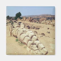 Vista a una de las estatuas gigantes de Telemon Imán De Frigorífico