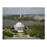Vista aérea de Jefferson y del monumento de Washin Tarjetas Postales