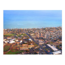 Vista aérea de la costa costa de Honolulu, Oahu, H tarjetas postales