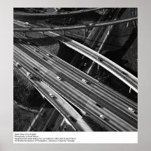 Vista aérea de Los Ángeles de Ansel Adams Impresiones
