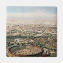 Vista aérea de Madrid de la plaza de Toros Iman Para Frigorífico