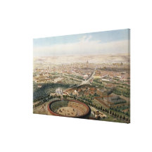 Vista aérea de Madrid de la plaza de Toros Lona Estirada Galerias