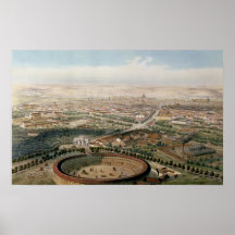 Vista aérea de Madrid de la plaza de Toros Impresiones