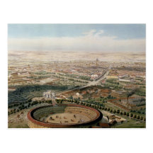 Vista aérea de Madrid de la plaza de Toros Tarjetas Postales