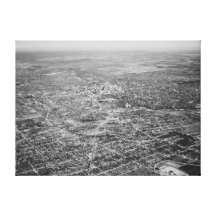 Vista aérea de San Antonio, 1939 Lienzo Envuelto Para Galerias