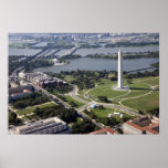 Vista aérea del monumento de Washington Poster