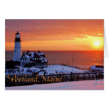Vista al mar de Portland Maine Tarjeta