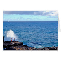 Vista al mar infinita de Kauai Tarjeta