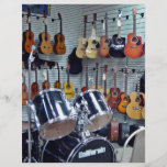 Vista de instrumentos musicales tarjetas publicitarias