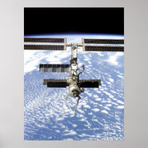 Vista de la estación espacial internacional del es posters