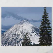 Vista de la mota negra de Mt. Shasta, California,  Tarjeta Publicitaria