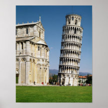 Vista de la torre inclinada poster