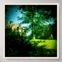 Vista de la universidad del Monte Holyoke Poster