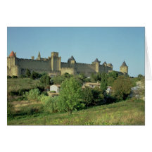 Vista de las paredes de la ciudad tarjetón