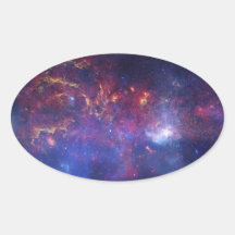 Vista del centro de la galaxia de la vía láctea pegatina ovaladas personalizadas