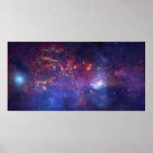 Vista del centro de la galaxia de la vía láctea poster