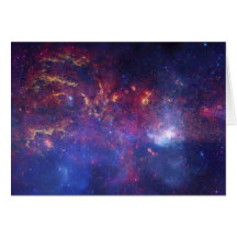 Vista del centro de la galaxia de la vía láctea tarjeton