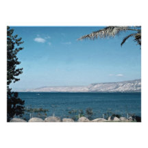 Vista del mar de Galilea de la orilla del sur, Isr Anuncio Personalizado