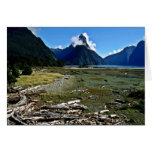 Vista del pico del inglete, Milford Sound Tarjetas