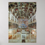 Vista interior de la capilla de Sistine Poster