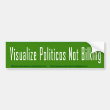 Visualice a los políticos Bilking Pegatina De Parachoque