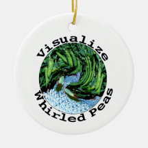 Visualice los guisantes girados ornaments para arbol de navidad