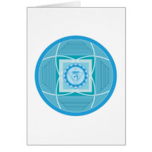 Visuddha Chakra Mandala - greeting card Karte
