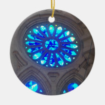 Vitral azul ornato